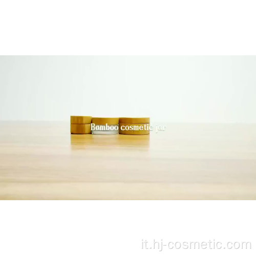 all&#39;ingrosso contenitori cosmetici crema per il viso utilizzare 5g 15g 30g 50 g 100g glass glass glass Jar con coperchio di bambù